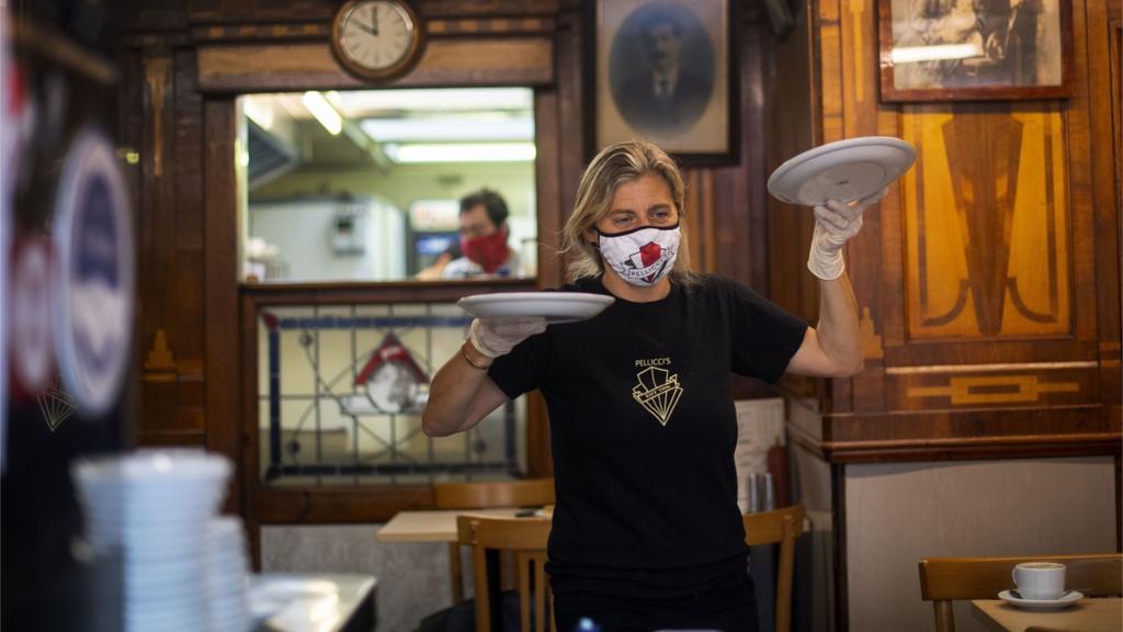 waiter in bethnal green cafe