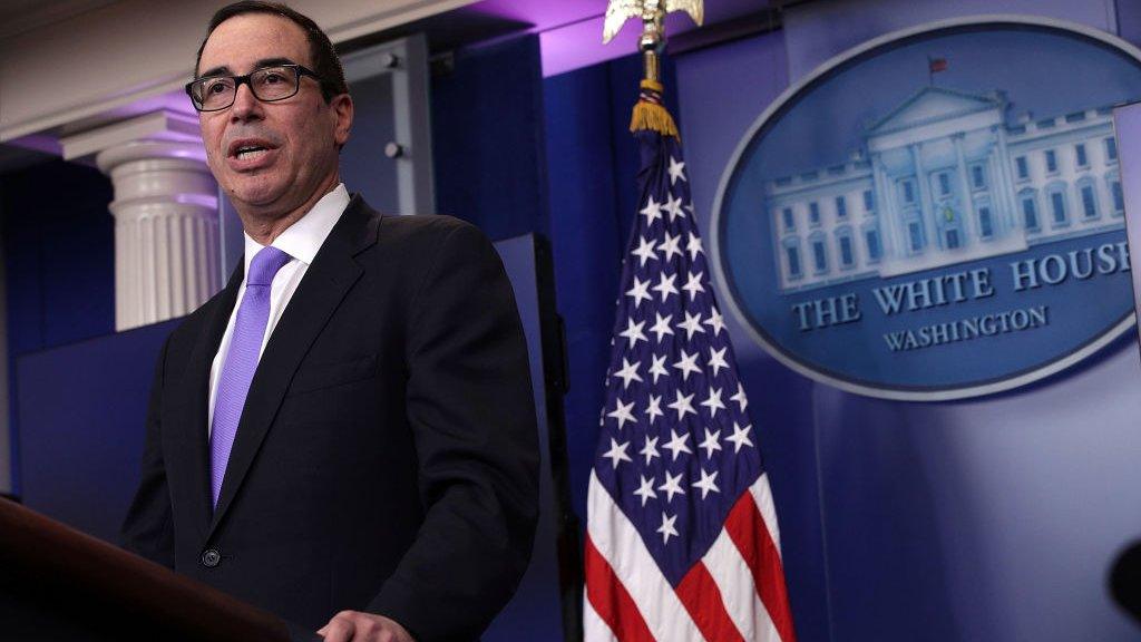 Steven Mnuchin gives press conference