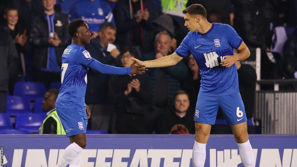 Siriki Dembele (left) scored for the first time since the opening day of the Championship season