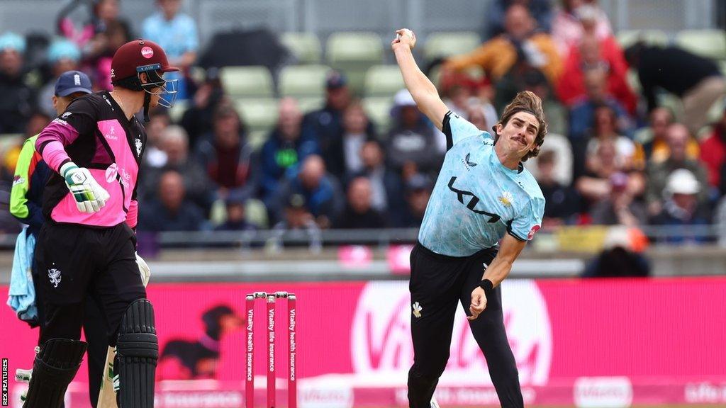 Surrey's Australian paceman Sean Abbott picked the right day to serve up his best T20 bowling figures of the season