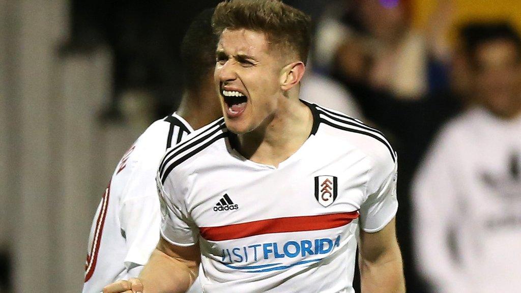 Fulham midfielder Tom Cairney celebrates scoring