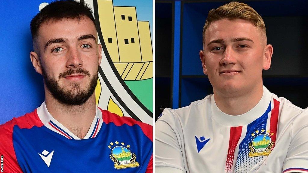 Jack Scott (left) and John Robertson (right) both joined Linfield in the summer
