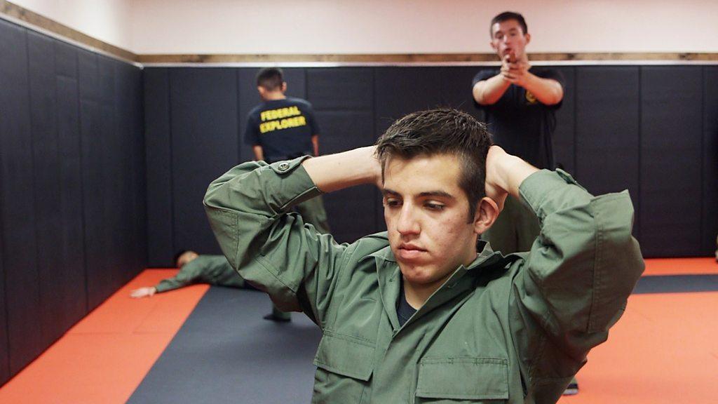 Border Patrol explorers in training.