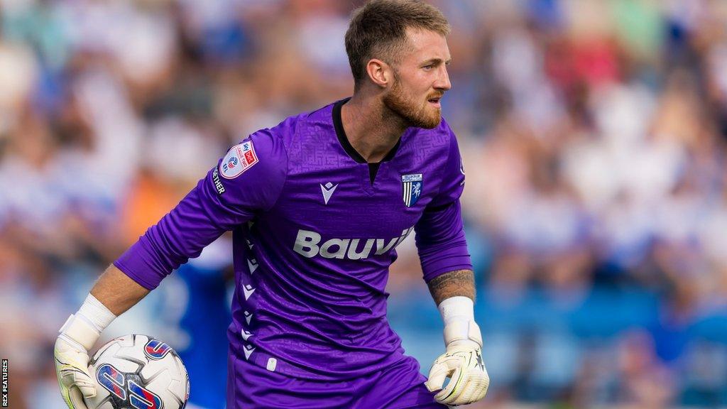 Jake Turner in action for Gillingham