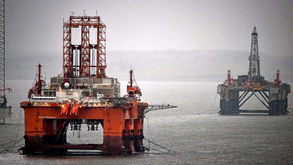 Oil rigs in Cromarty Firth