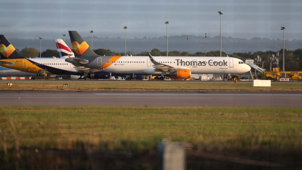 Grounded Thomas Cook plane