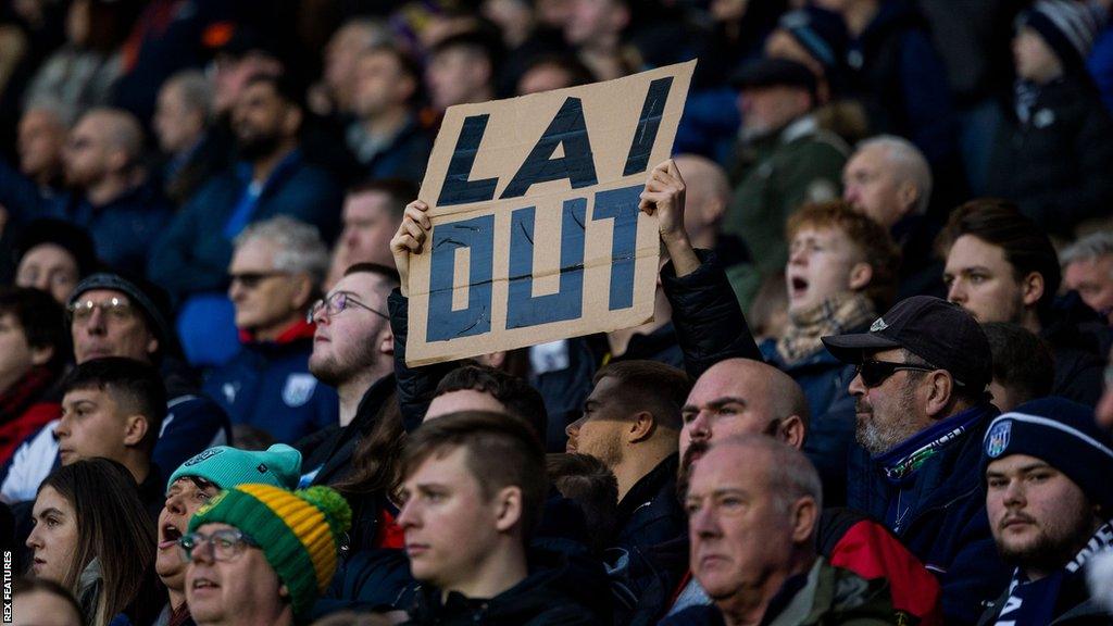 Fans protest West Brom owner Guochuan Lai