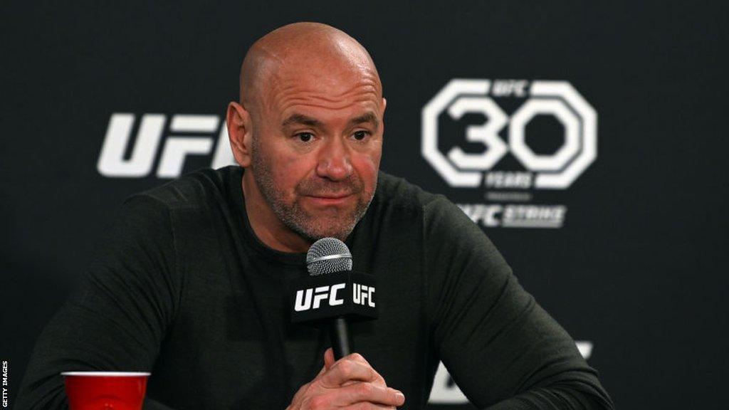 UFC president Dana White conducts a post fight press conference after UFC Fight Night in Austin, Texas