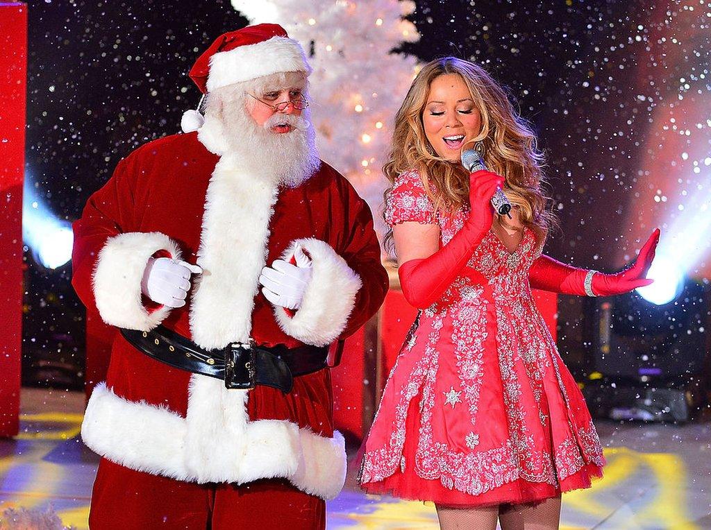 Santa Claus and Mariah Carey