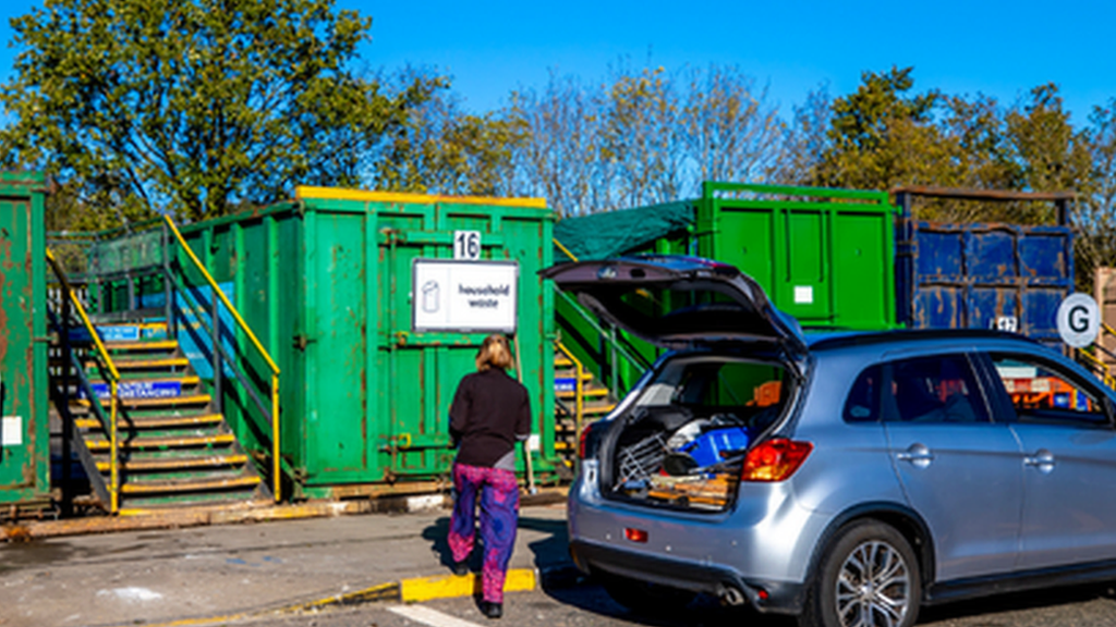 Person at a recycling centre