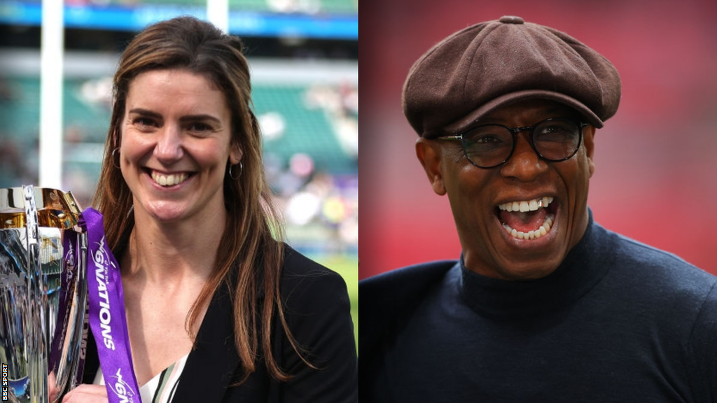 Split graphic image of Sarah Alice Hunter and Ian Wright