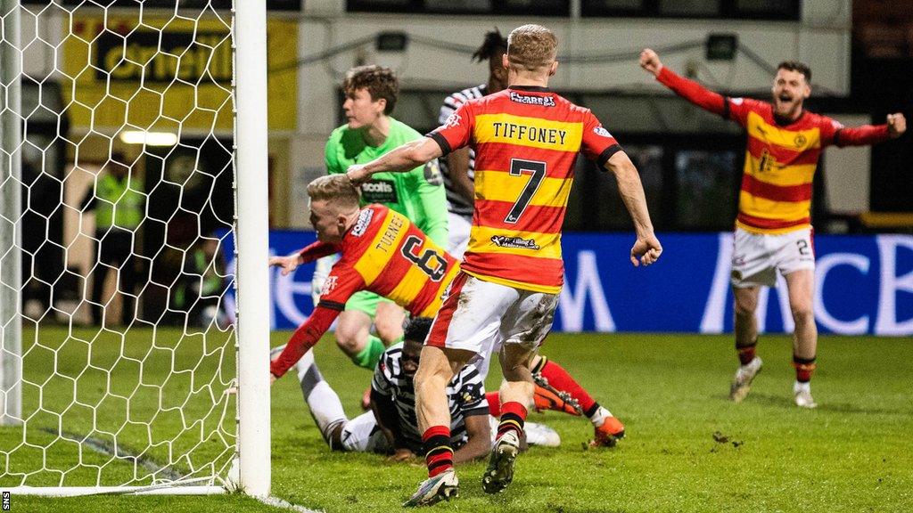 Partick Thistle's Kyle Turner scores his side's second goal