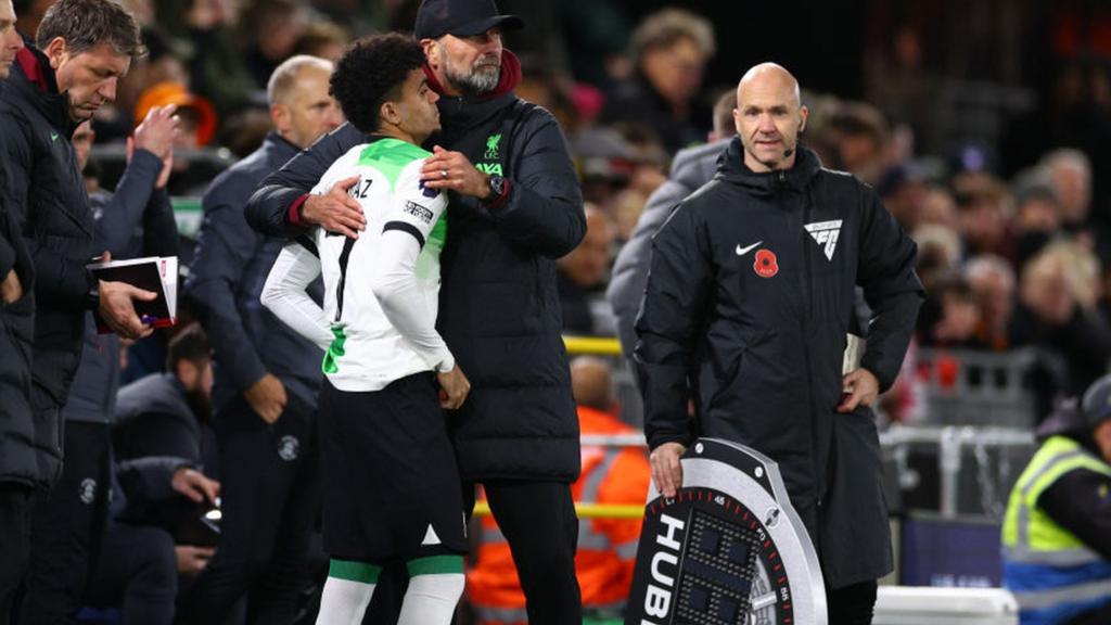 Luis Diaz and Jurgen Klopp