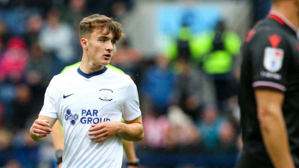 Finlay Cross-Adair in action for Preston North End