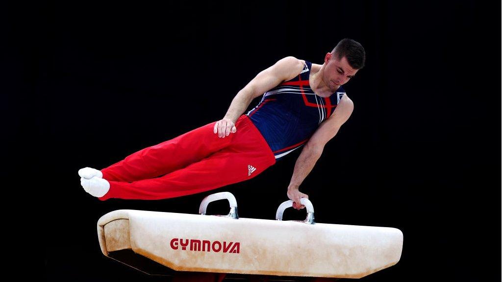 Max Whitlock on the pommel horse