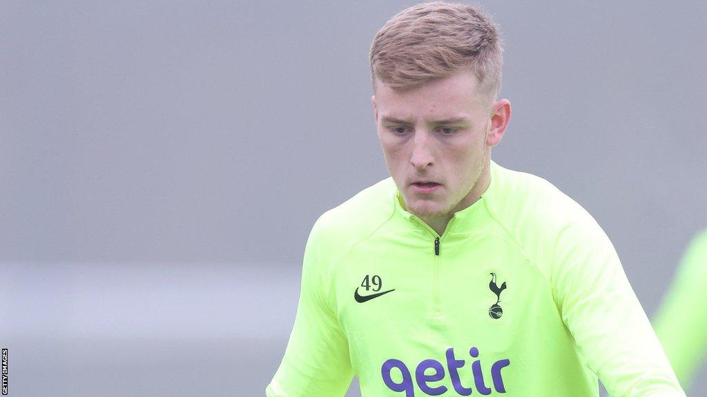 Harvey White traps a ball in training