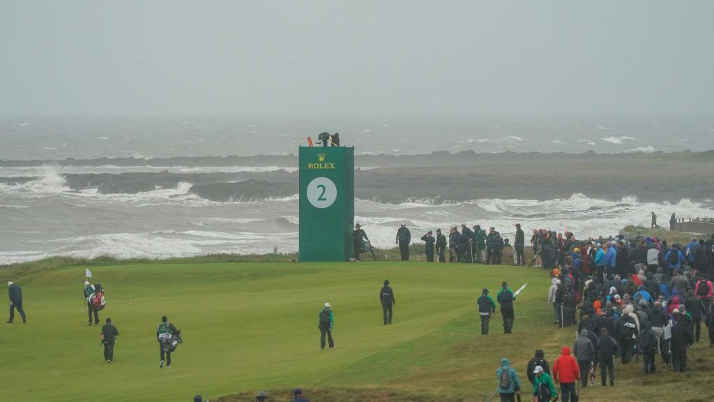 A general view of the second hold during the 2023 Senior Open