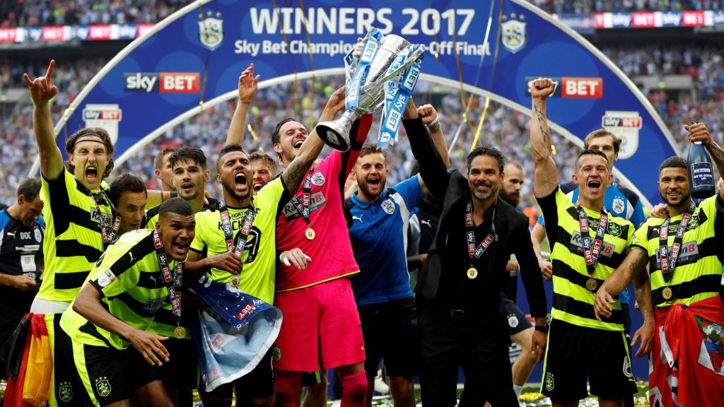 Town players celebrate