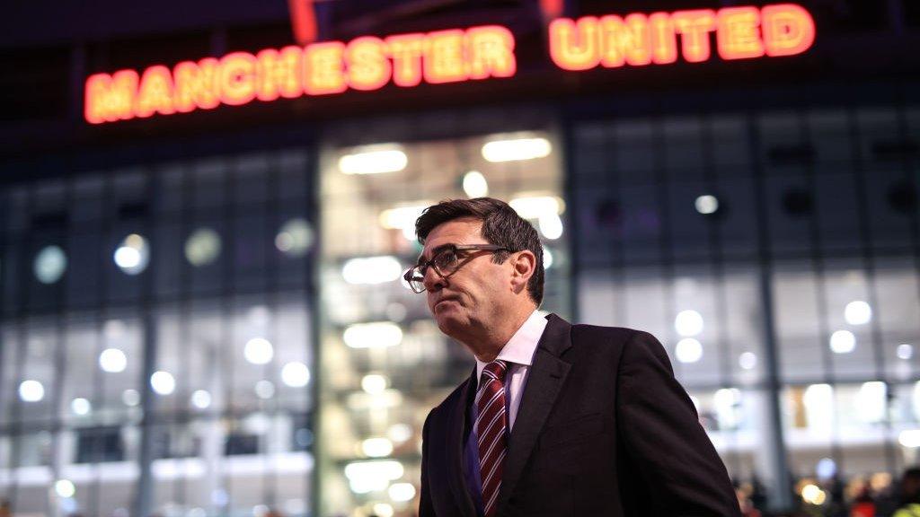 Andy Burnham outside Old Trafford