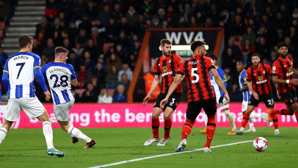 Evan Ferguson scores against Bournemouth