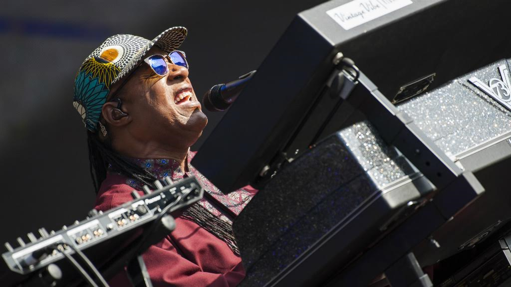 Stevie Wonder plays in London's Hyde Park