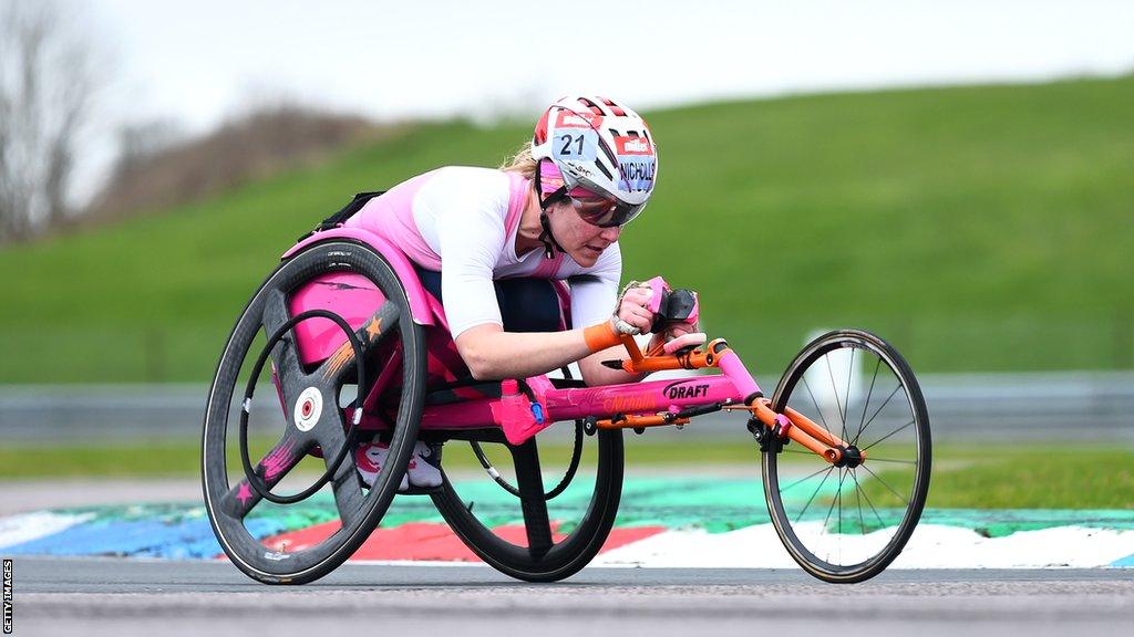 Mel Nicholls wheelchair racing