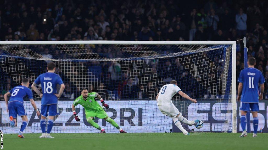 Harry Kane scores from the penalty spot