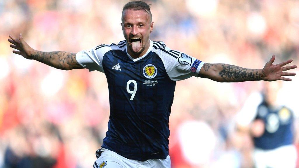 Scotland striker Leigh Griffiths celebrates