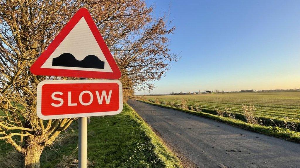 A road in the Fens