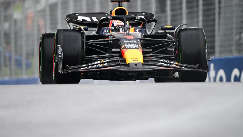 Max Verstappen on track during Canadian Grand Prix qualifying