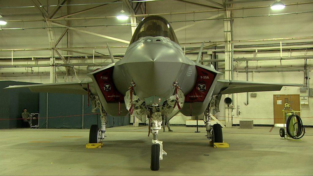 USAF F-35A fighter jet at RAF Lakenheath