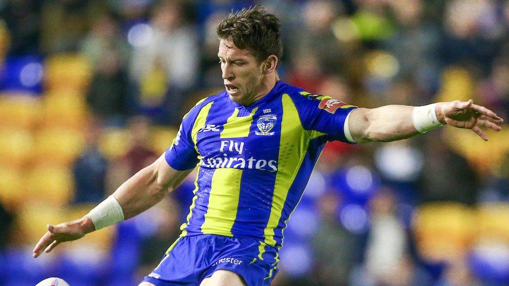 Kurt Gidley scored the third of Warrington's five tries at the Halliwell Jones