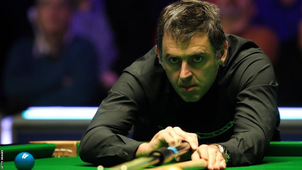 Ronnie O'Sullivan in action at the Welsh Open