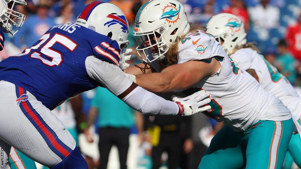 The Buffalo Bills and Miami Dolphins meet on Sunday