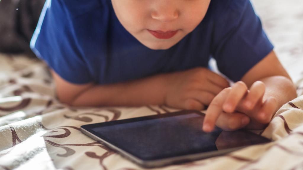 Child using a tablet