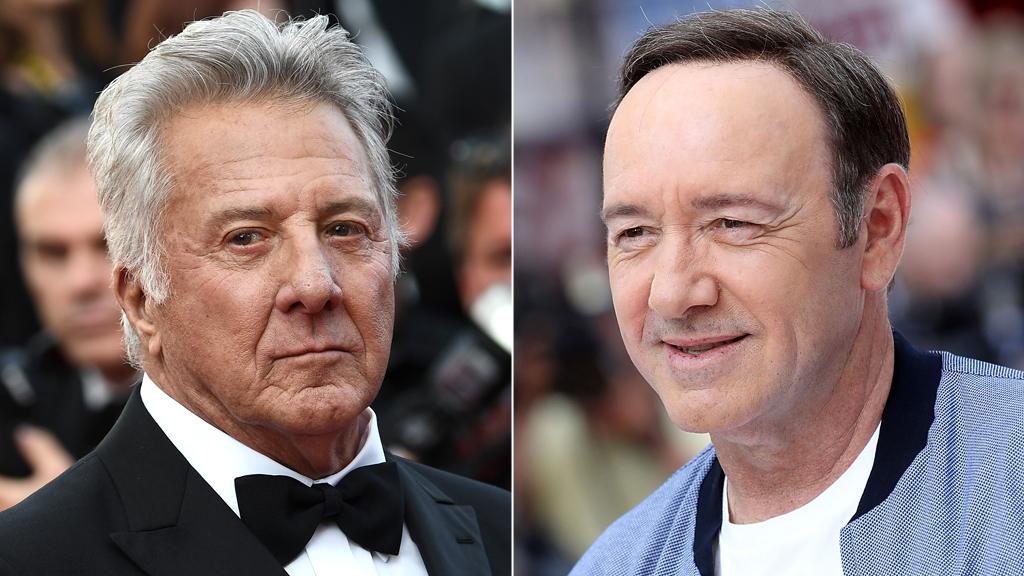 Actors Kevin Spacey and Dustin Hoffman