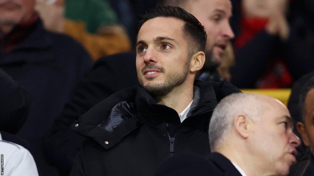 Pablo Sarabia in the stands at Molineux on Tuesday