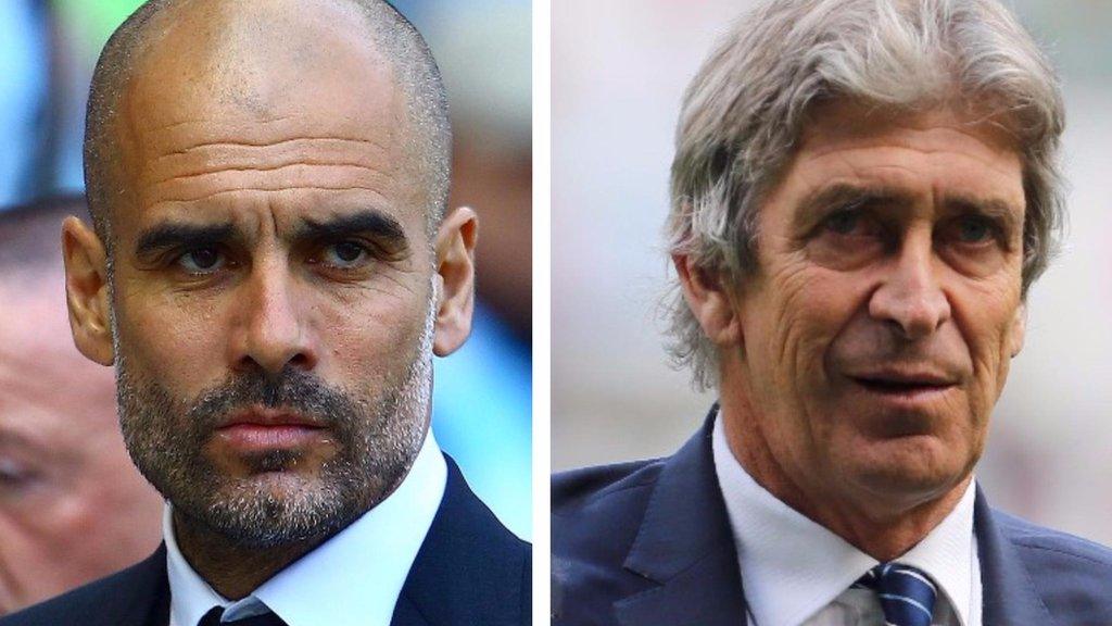 Pep Guardiola and Manuel Pellegrini