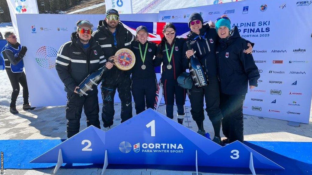 Menna Fitzpatrick on podium