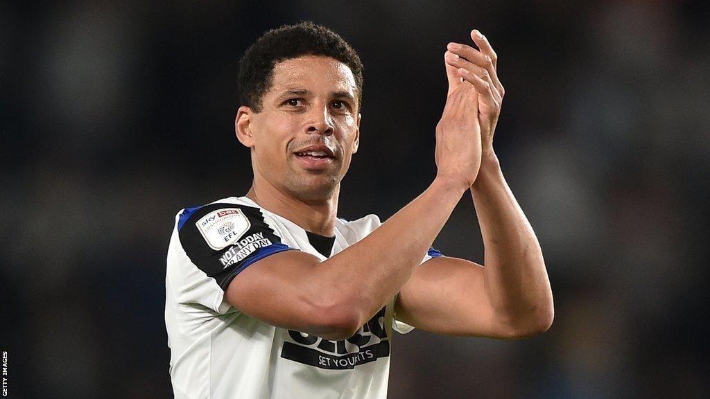 Sierra Leone international Curtis Davies playing football for Derby