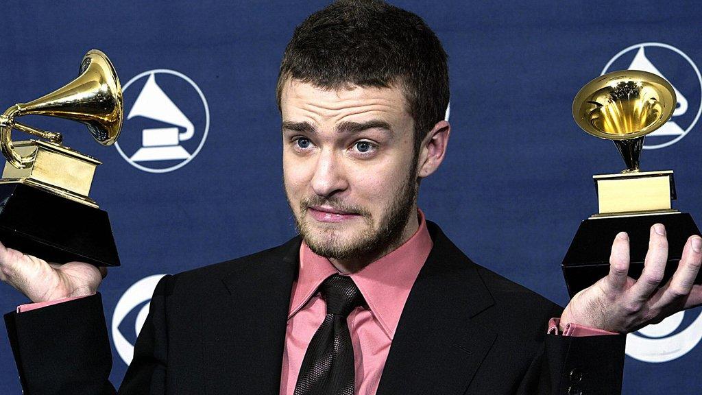 Justin Timberlake at the Grammy awards