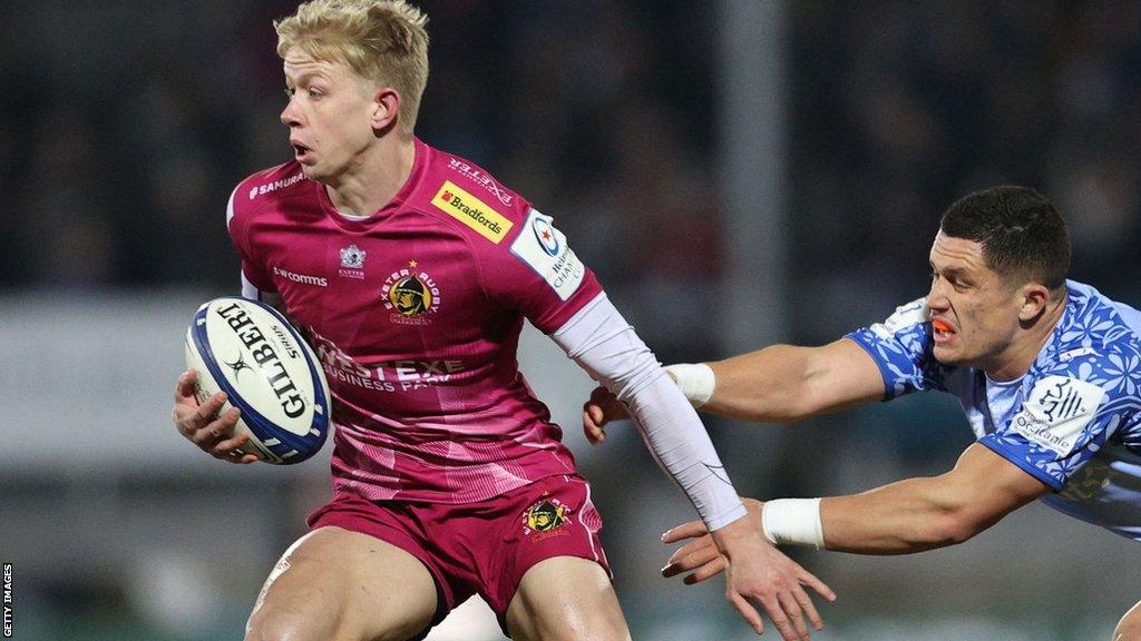 Josh Hodge in action for Exeter Chiefs