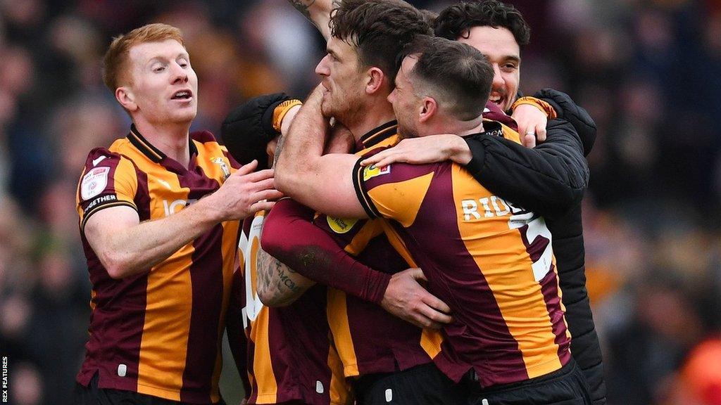 Bradford celebrate victory