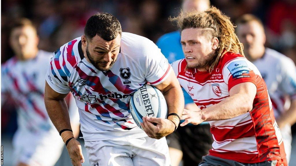 Ellis Genge and Jordi Reid during the Premiership meeting between Glouceseter and Bristol last October