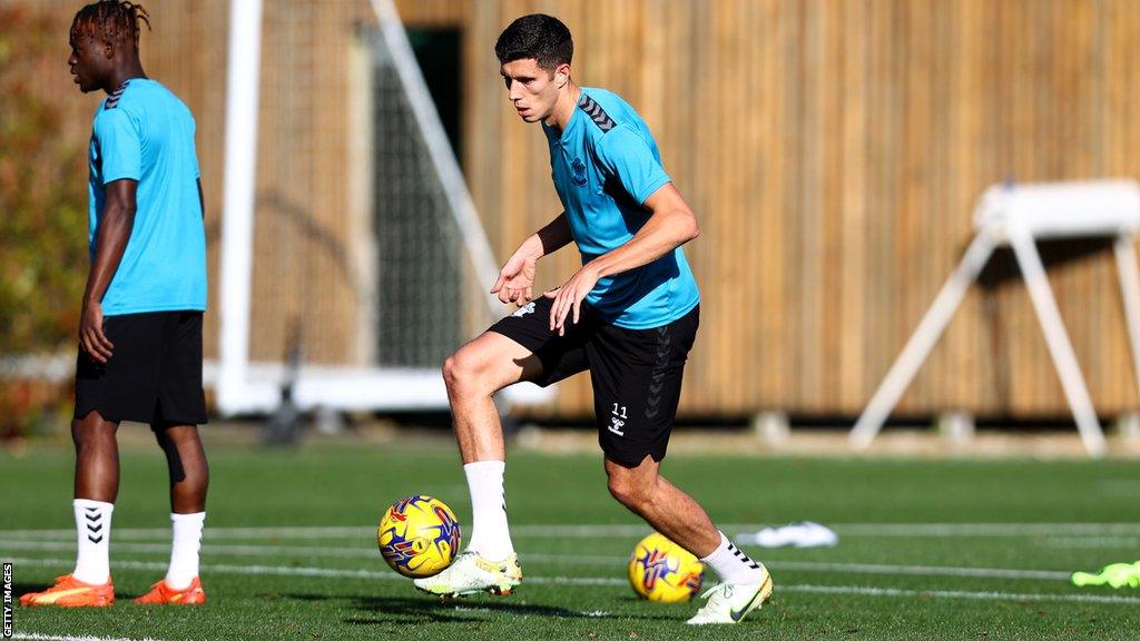 Southampton's Ross Stewart in action on the training ground.