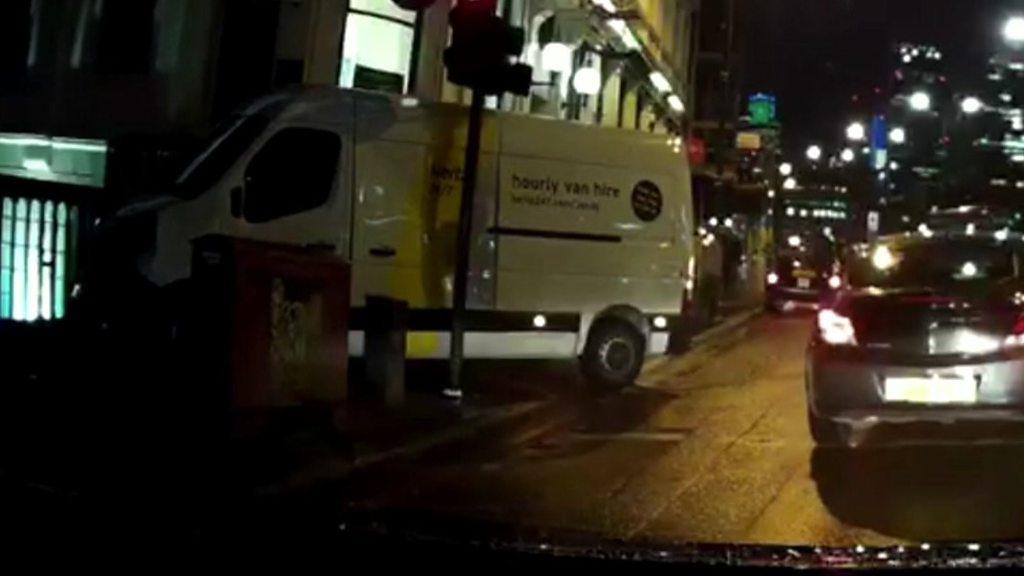 Van on London Bridge