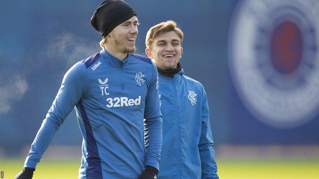 Rangers' Todd Cantwell and Ridvan Yilmaz