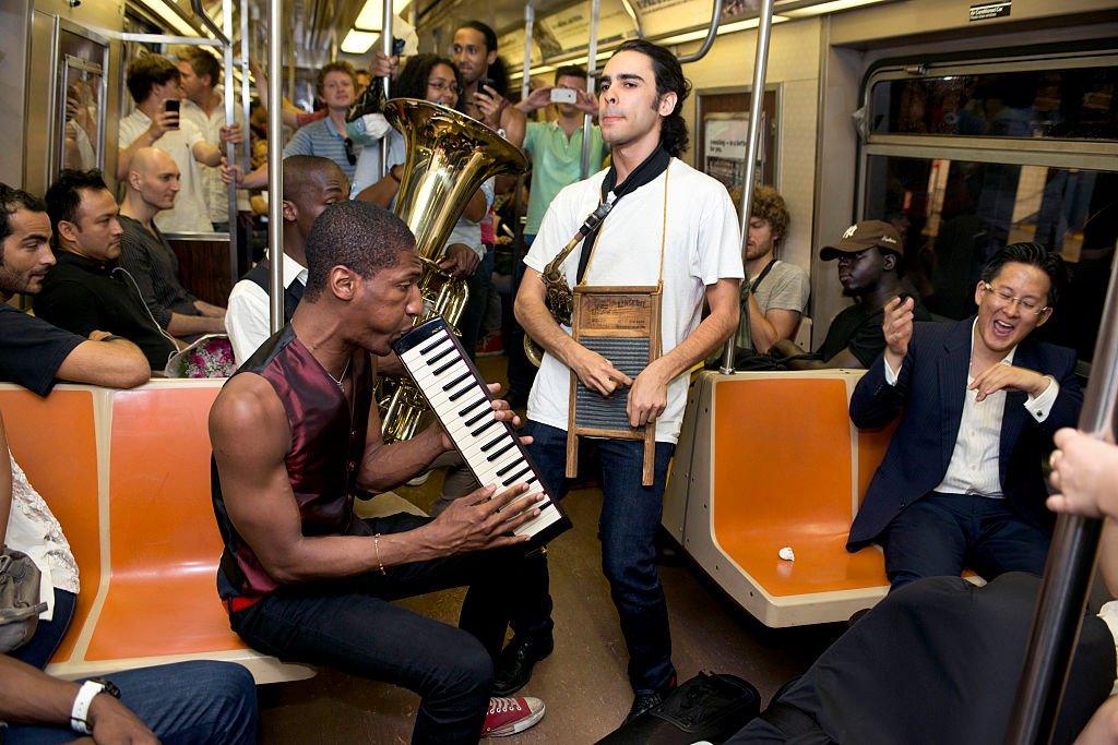 Jon Batiste performs a "Love Riot" in New York