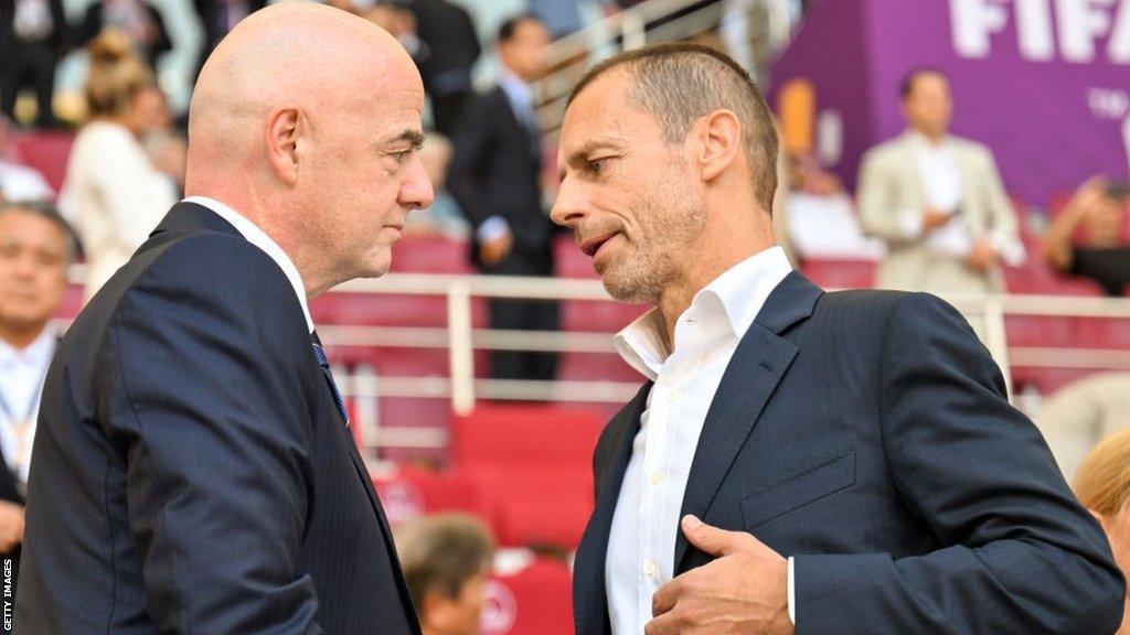 Gianni Infantino and Aleksander Ceferin