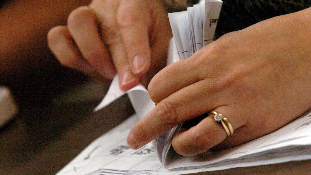 Votes being counted